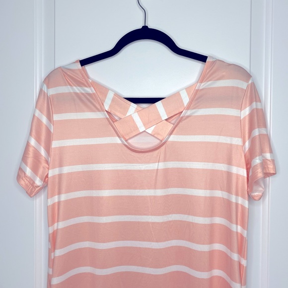 Pink & White Stripe Dress - Picture 4 of 7